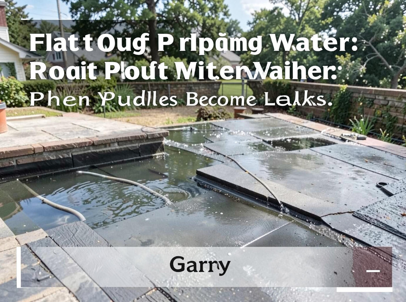 Flat Roof Ponding Water: When Puddles Become Leaks