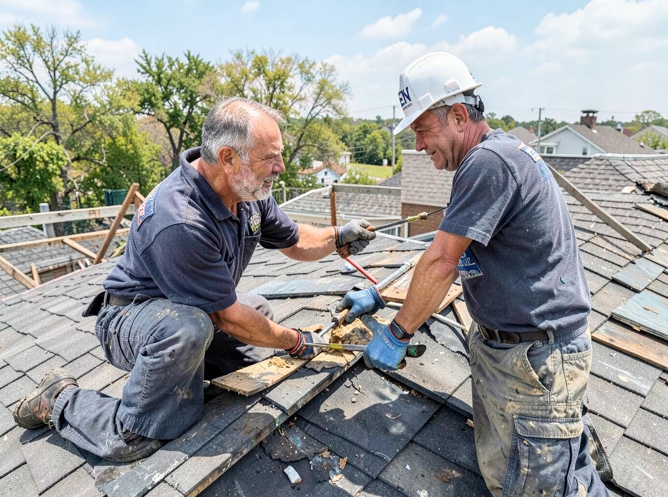 roof repair work by Gary Roof & Leak Pros in Gary, Indiana